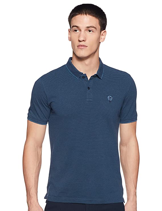 Urban Ranger by Pantaloons Men's Solid Slim fit T-Shirt (110052895_Navy M)