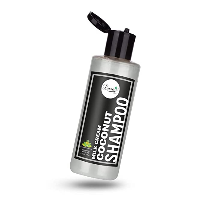 Luster Coconut Shampoo | Made With Natural Ingredients | Shampoo For Hair Fall Control | Hair Treatment For Women & Men | For All Hair Types (Sulphate & Paraben Free) - 210 ml