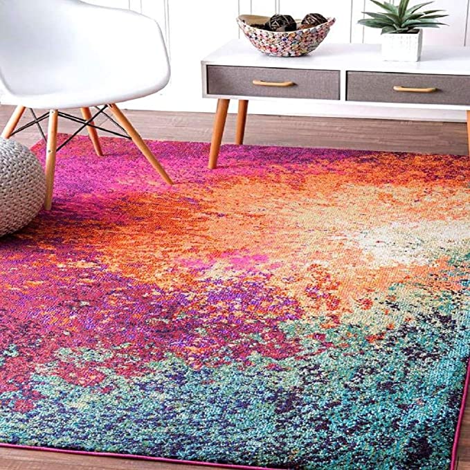 Status Contract 3 x 5 Feet Multi Printed Vintage Persian Carpet Rug Runner for Bedroom/Living Area/Home with Anti Slip Backing