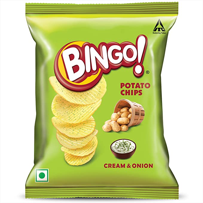 Bingo! Potato Chips , 130g Pack, Cream&Onion Potato Chips
