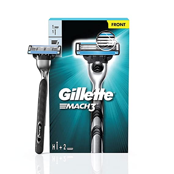 [Apply Coupon] - GILLETTE Mach 3 Shaving Razor (Handle + 2 Cartridge)