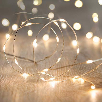 JANISH Wholesale 3 Meter Battery Operated Silver String LED Lights 30 LED, Decorative Strings, Fairy Lights, Light Color- Warm White (Yellow), DIY Light