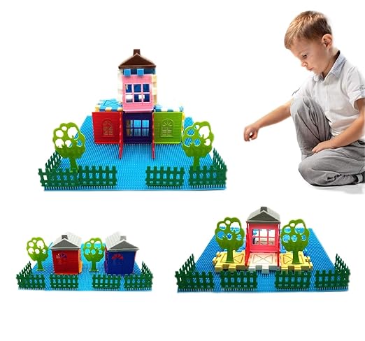 MTG Metro Toys & Gift Sweet Home Large Building Blocks with 64 Pieces 1 Base Plate and 1 Manual - Construction and Building Block Toy for Kids