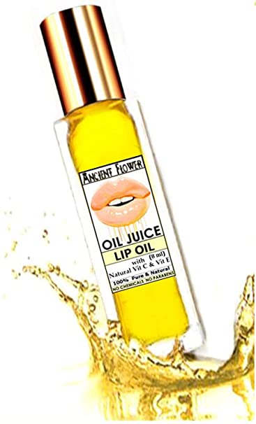 Ancient Flower - Oil Juice - Lip Oil - With Natural Vitamin A, C, E Natural (8 Ml), 8 ml