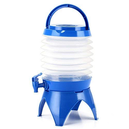 GLIVE (LABEL) ABS Plastic Travel Water Container Collapsible Water Storage Bucket for Outdoor Camping- 5.5L, blue, Multicolour, random colours