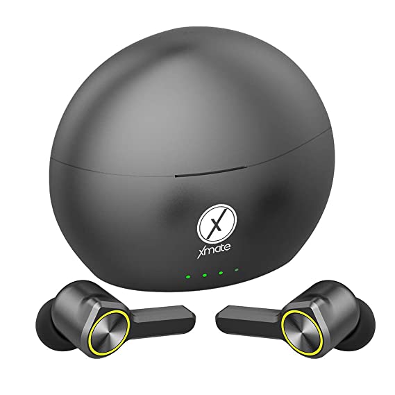 Xmate Buzz in-Ear Touch Control True Wireless Bluetooth Headphones (TWS) with Mic - (Black/Green)