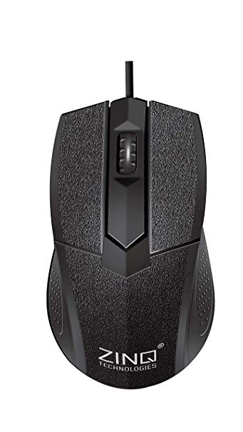 Zinq Technologies ZQ233 Wired Mouse with 1000DPI, 10 Million Clicks Lifespan for Laptop and Desktop (Black)