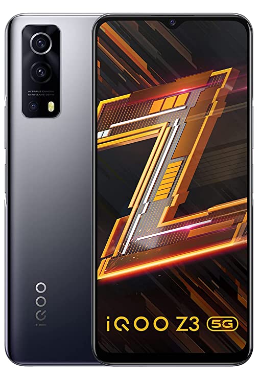 iQOO Z3 5G (Ace Black, 8GB RAM, 128GB Storage) | India's First SD 768G 5G Processor | 55W FlashCharge | Upto 9 Months No Cost EMI | 6 Months Free Screen Replacement