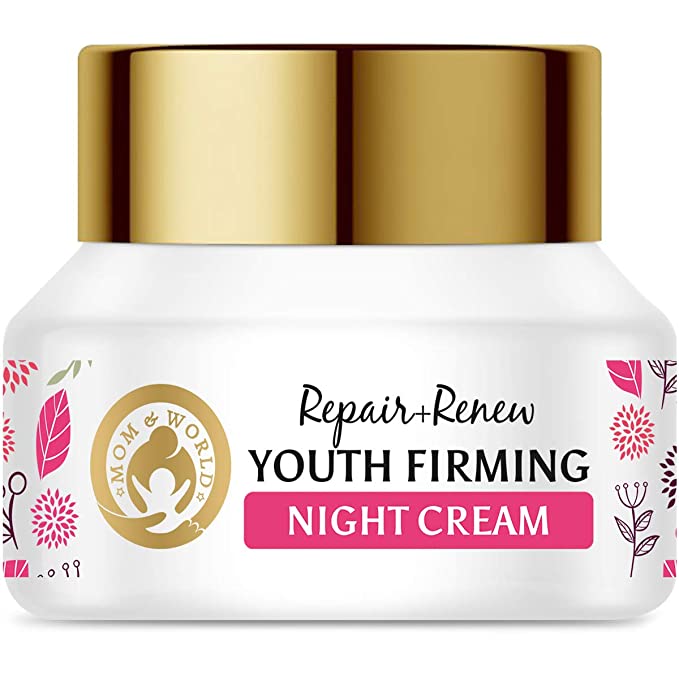 Mom & World Repair + Renew Youth Firming Night Cream - With Vitamin C, Retinol For Smooth & Bright and Younger Looking Skin, 50 g (MOMWLD41)