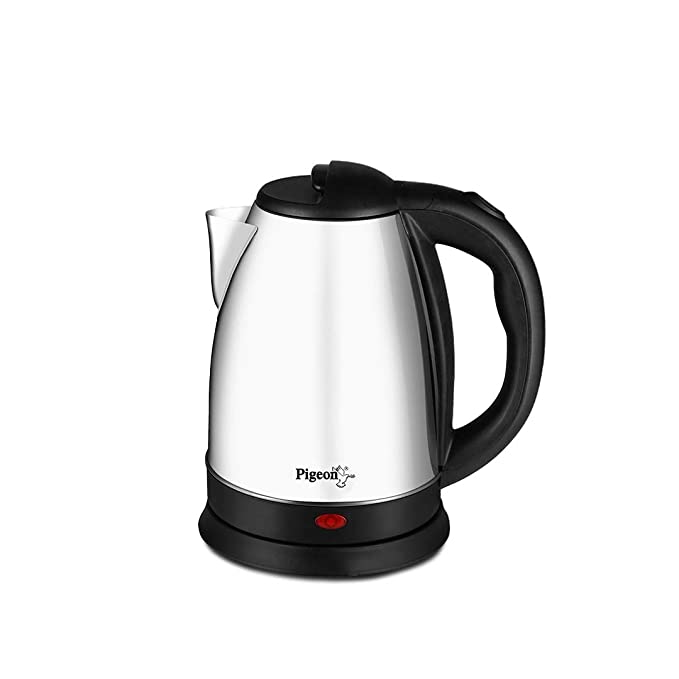 Pigeon by Stovekraft Amaze Plus Electric Kettle (14289) with Stainless Steel Body, 1.5 litre, used for boiling Water, making tea and coffee, instant noodles, soup etc. (Silver)