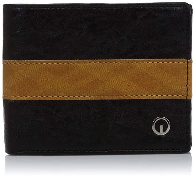 Integriti Black & Yellow Synthetic Men's Wallet (INT-O-W-02 STNDRD BLCKYLW)