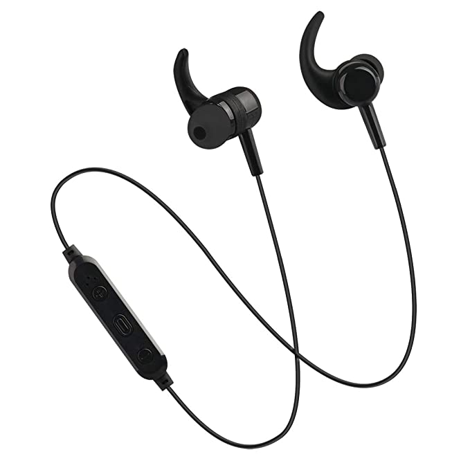 pTron BassFest Stereo in-Ear Wireless Bluetooth Headphones with Mic - (Black)
