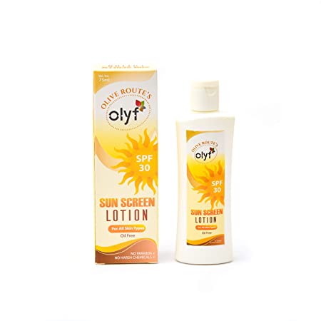 Olyf Sun Screen Lotion, SPF 30, SLS & Paraben free, No Harsh Chemicals, 75ml
