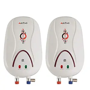 ACTIVA 3 LTR Instant 3 KVA Special Anti Rust Coated Tank Geyser with Full ABS Body with 5 Year Warranty HOTMAK (Ivory) Combo Pack of 2