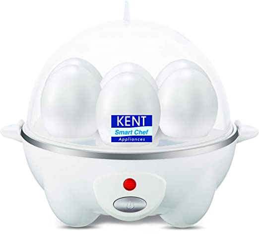 KENT 16053 Egg Boiler-W 360W | Stainless Steel Heating Plate | 3 Boiling Modes - Hard, Medium, Soft Eggs| Boils upto 7 Eggs at a Time