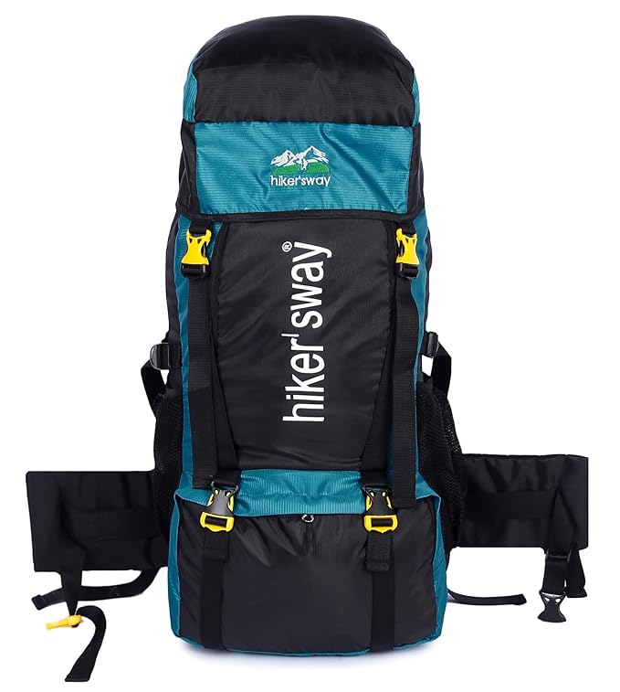 hiker's way 70 Ltrs Rucksack bags backpacks Travelling Bag tekking bag Camping Bag with waterproof compartment with rain cover (HW-7001)