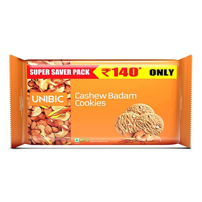 UNIBIC FOODS Cashew Badam Cookies, 500 g