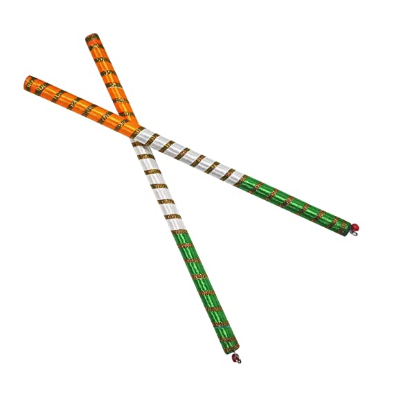 Ezee Fancy Dandiya Sticks for Navratri Garba (Pair of 2 Sticks)