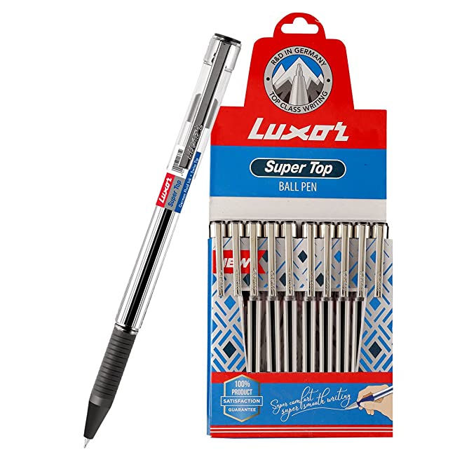 Luxor Super Top Ball Pen Black (10's Box)