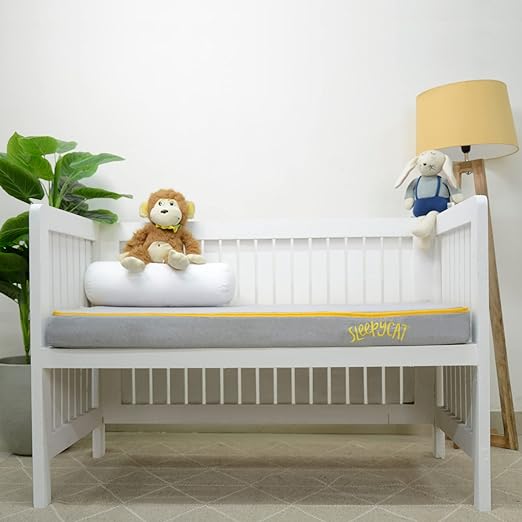 SleepyCat High Density Foam Baby Mattress, Medium Firm, Toddler Size (48x24x4 inches)