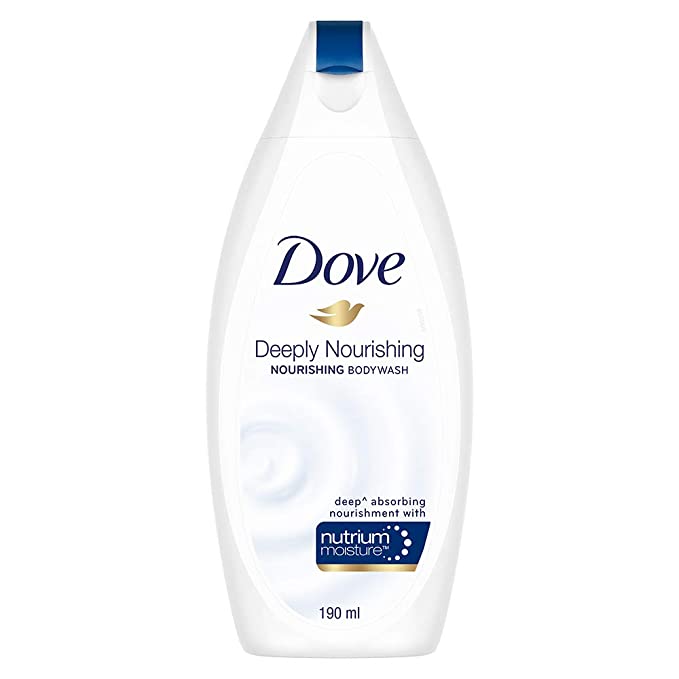 Dove Deeply Nourishing Body Wash, With Exfoliating Beads For Softer, Smoother Skin, 190 ml