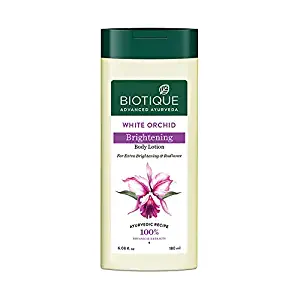 Biotique White Orchid Brightening Body Lotion For Extra Brightening & Radiance (180ml, Normal Skin)