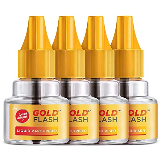 Good knight Gold Flash, Mosquito Repellent Refill - 45ml each (Pack of 4)