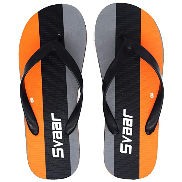 SVAAR Printed Red Hawai Chappal/Slippers for Men