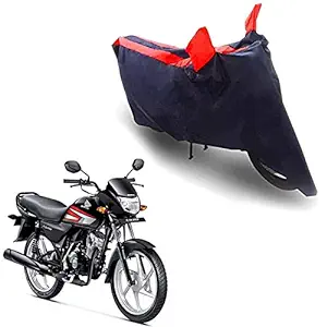 Oshotto Dust Proof Double Mirror Pocket Taffeta Bike Body Cover Compatible with Honda CD 110 Dream (Red, Blue)