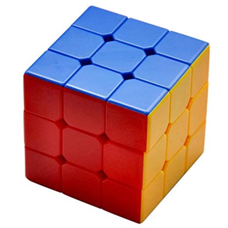 Toyshine High Stability Stickerless - 3x3x3 Speed Cube, Multi Color