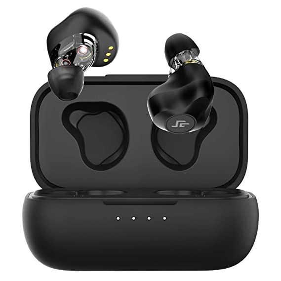 CROSSBEATS Evolve Dual Dynamic Drivers True Wireless in-Ear Earbuds Earphones Headphones Bluetooth 5.0 in-Built Mic 3D Sound 24Hrs Auto Pairing Sports Headset Stereo Calls Deep Bass