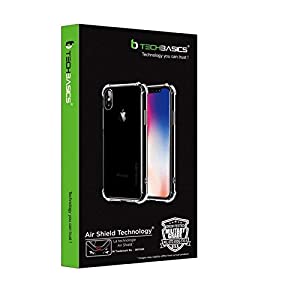TechBasics Shockproof Bumper Case for Samsung Galaxy M10s -Transparent (Military Grade Drop Tested with AirShield Technology)