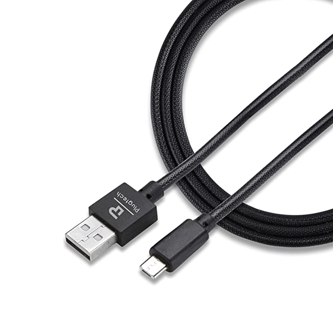 Plugtech DC-M02 Micro-USB to USB 2.0 A Charge and Sync Cable for Android Smartphones, Tablets & Other Devices, 1 Metre (Black)