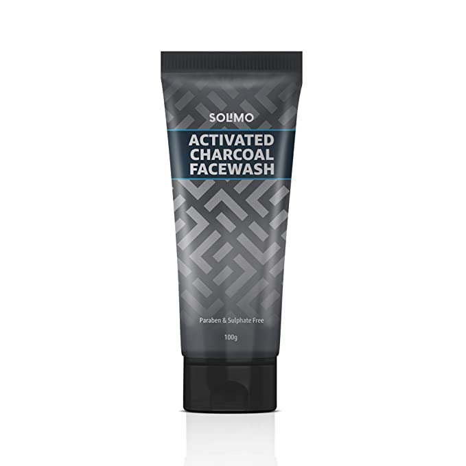 Amazon Brand - Solimo Face Wash with Scrub, 100gms, 1 Activated Charcoal Face Wash