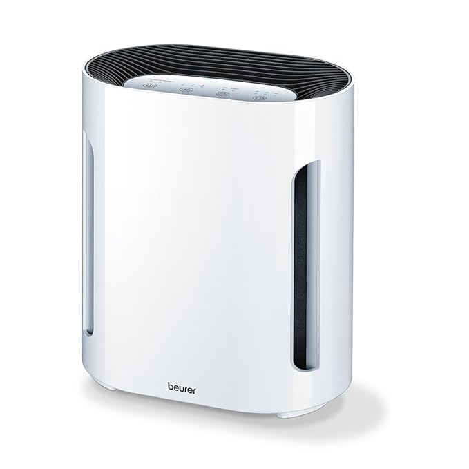 Beurer LR 210 HEPA H13 Air Purifier I 3-Layer Filter with 99.95% Efficiency I Ion function I Room Size Upto 280 sq ft I 3 fan Settings I Night Mode I Timer Option I 3 Years Guarantee I White