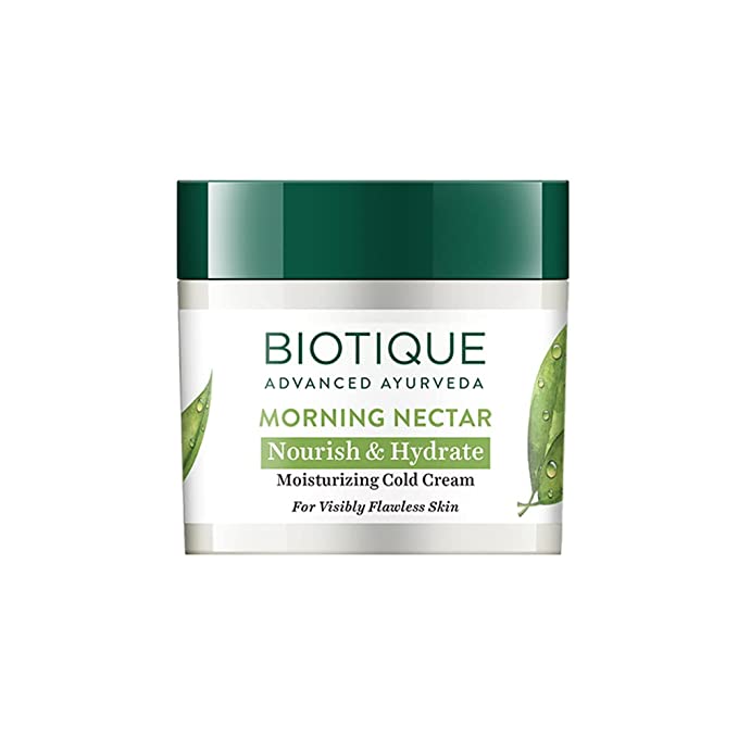 [Apply Coupon] - Biotique Morning Nectar Nourish & Hydrate Moisturizing Cold Cream For Visibly Flawless Skin, 50g