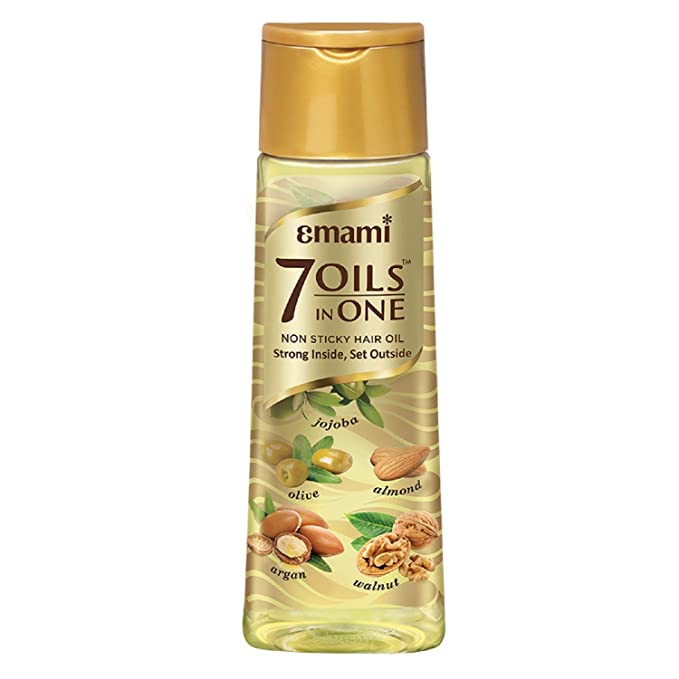 Emami 7 Oils in One Hair Oil | Makes Hair 20x Stronger and Manageable | Coconut Oil, Amla, Jojoba, Olive, Walnut, Argan & Almond Oils | 500 ML