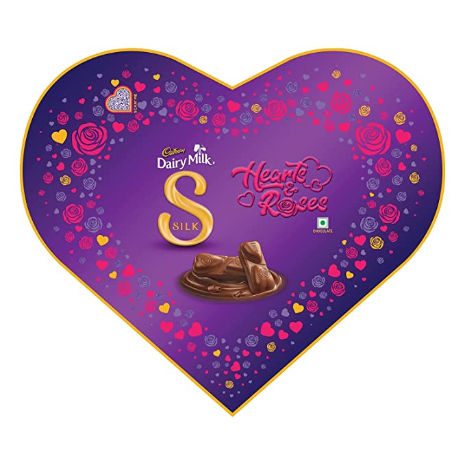 [Apply Coupon] - Cadbury Dairy Milk Silk Valentines Heart Shaped Chocolate Gift Box, 324 g