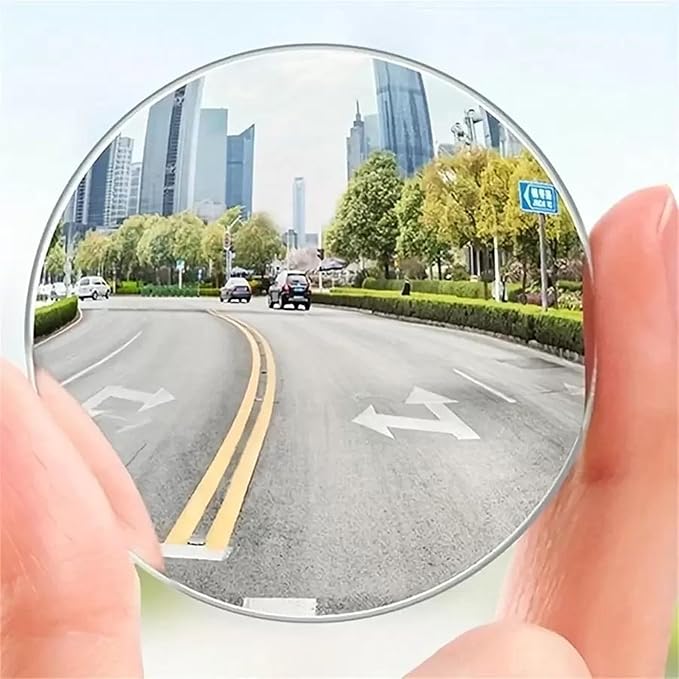 CarFrill Blind Spot Mirror  -  2" Round HD Glass Convex Rear View Mirror | Frameless 360° Adjustable Stick-On Mini Mirror for Car Side Mirrors | Pack of 2 for All Vehicles