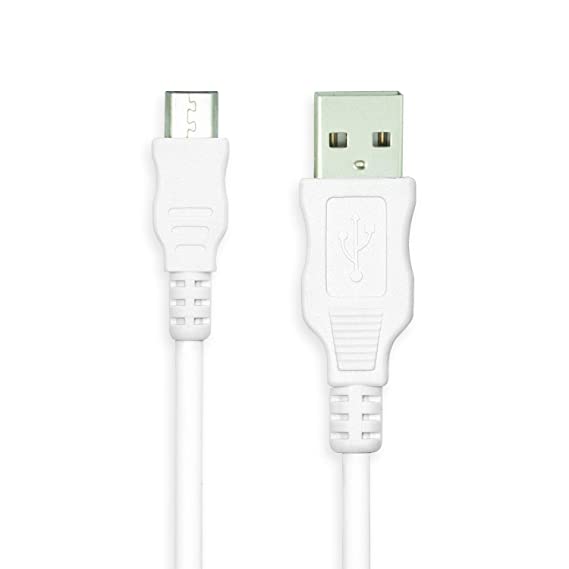 Blaupunkt Highly Durable Micro to USB 2.0 Round Cable with High Speed Charging, Quick Data Sync and PVC Connectors for All USB Powered Devices (White)