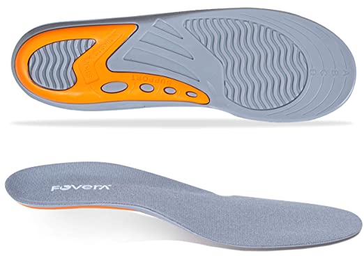 FOVERA Gel Insoles Pair for Walking, Running, Sports, Formal and Safety Shoes - All Day Comfort with Dual Gel Technology - Made In India - Full Length Sole for Every Shoe (Male, Pack of 1 Pair)