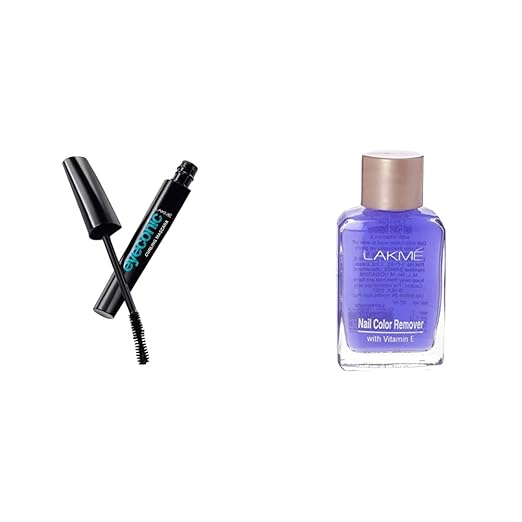 Lakmé Eyeconic Lash Curling Mascara, Black, 9ml And Lakmé Nail Color Remover, 27ml