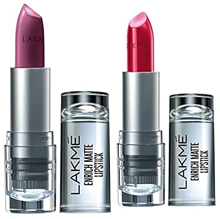 Lakmé Enrich Matte Lipstick, Shade WM10, 4.7g And Lakmé Enrich Matte Lipstick, Shade RM16, 4.7g