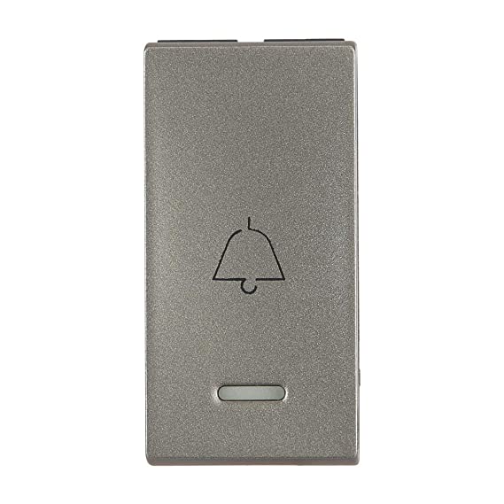 Legrand Arteor Push Button  -  6 A, 250 V AC (Magnesium, Pack of 1)