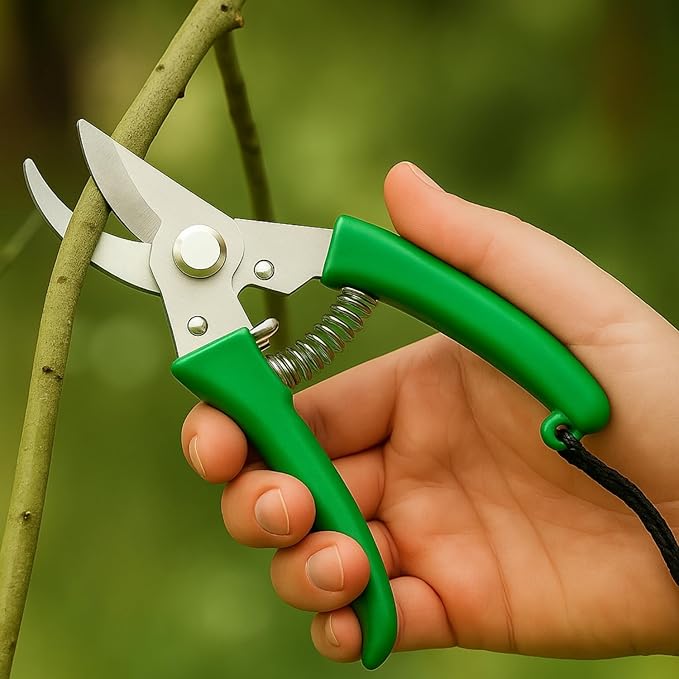 Kraft Seeds Gardening Tools - Heavy Duty Plant Cutter for Garden, Precision Steel Blades, Versatile Pruner, Wood Branch Trimmer & Grass Cutting Gardening Scissor, 1pc