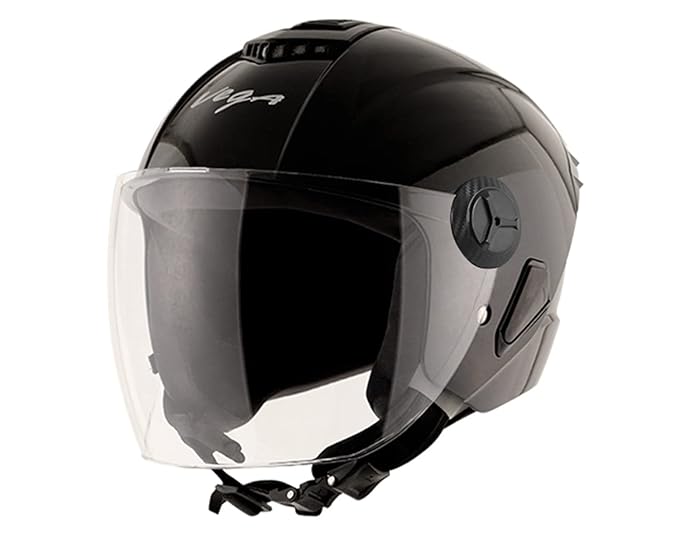 Vega Aster Dx Open Face Helmet Black, Size:L(59-60 cm)