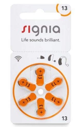 Signia Hearing Aid Battery Size 13, Pack of 60 Batteries