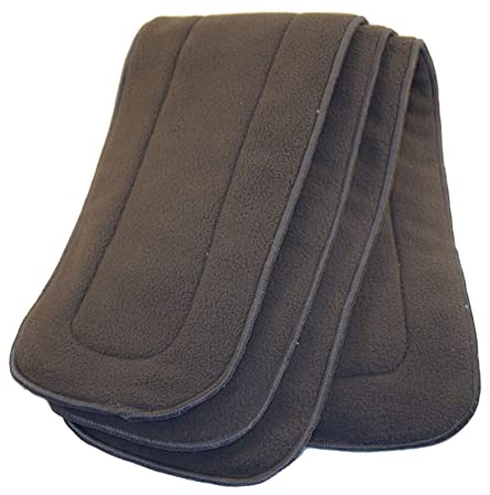Toyboy Wet-Free Microfiber Inserts Washable Microfiber Baby Cloth Diaper Inserts 4 Layers Each Insert for Diapers Pocket Mat Nappy Changing Liners (Set of 1 (G.B.Y.P.Prpl))