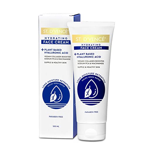 ST. D'VENCE Hydrating Face Cream With Hyaluronic Acid & Aloe Vera - Oil Free Moisturizer For Face, For Daily Use | Paraben & Preservative Free, 100ml