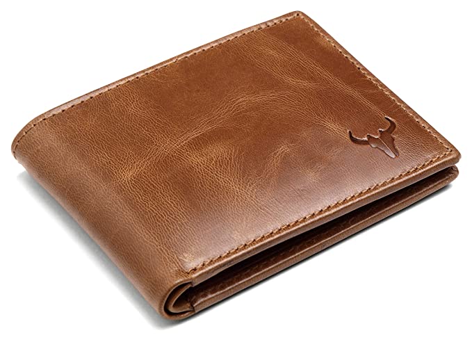 NAPA HIDE Leather Wallet for Men I Handcrafted I Credit/Debit Card Slots I 2 Currency Compartments I 2 Secret Compartments (Tan Crunch)